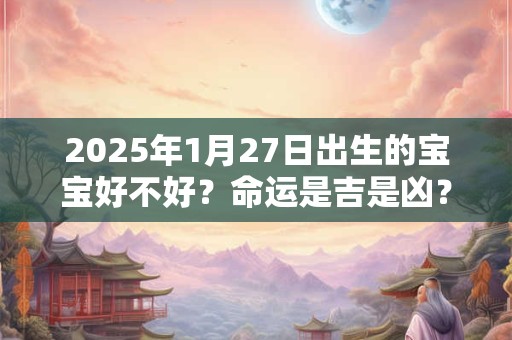 2025年1月27日出生的宝宝好不好?命运是吉是凶? 2025年1月27日出生的宝宝好不好?命运是吉是凶?