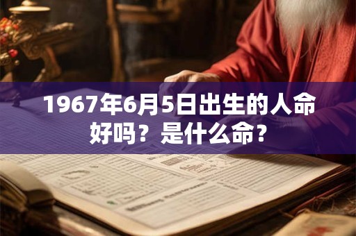 1967年6月5日出生的人命好吗？是什么命？