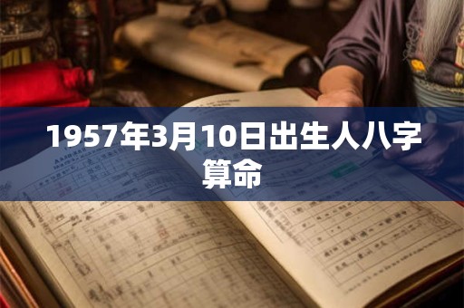 1957年3月10日出生人八字算命