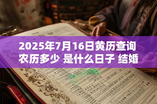 2025年7月16日黄历查询 农历多少 是什么日子 结婚吉时
