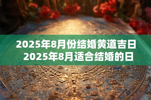 2025年8月份结婚黄道吉日  2025年8月适合结婚的日子