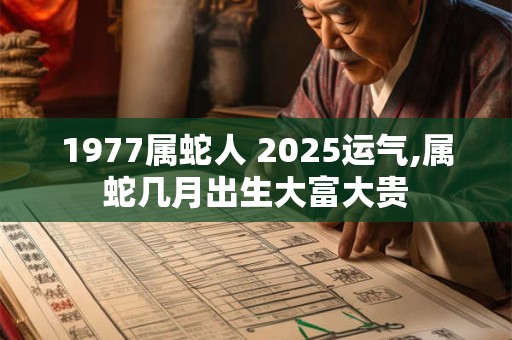 1977属蛇人 2025运气,属蛇几月出生大富大贵