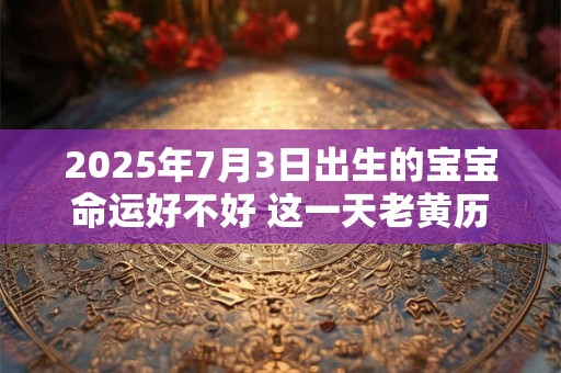 2025年7月3日出生的宝宝命运好不好 这一天老黄历查询