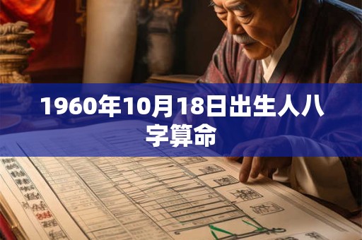 1960年10月18日出生人八字算命