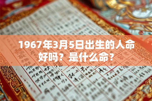 1967年3月5日出生的人命好吗？是什么命？