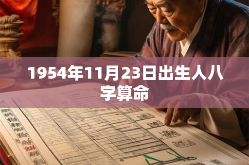 1954年11月23日出生人八字算命