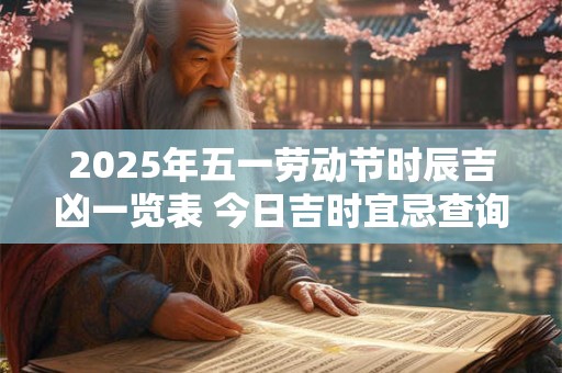 2025年五一劳动节时辰吉凶一览表 今日吉时宜忌查询