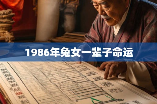 1986年兔女一辈子命运