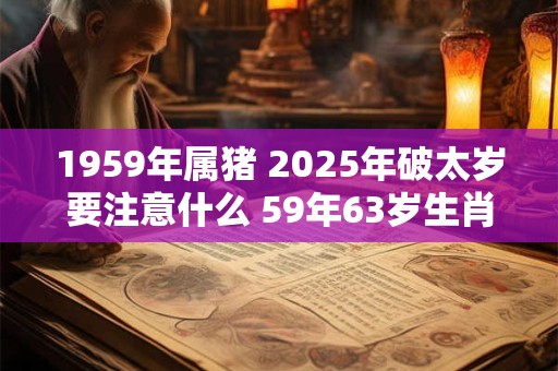 1959年属猪 2025年破太岁要注意什么 59年63岁生肖猪逢虎年运势如何