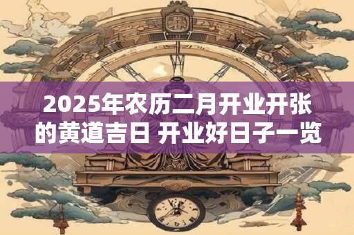 2025年农历二月开业开张的黄道吉日 开业好日子一览表