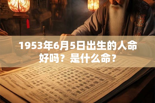 1953年6月5日出生的人命好吗？是什么命？