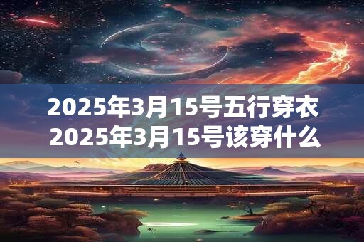 2025年3月15号五行穿衣 2025年3月15号该穿什么五行运