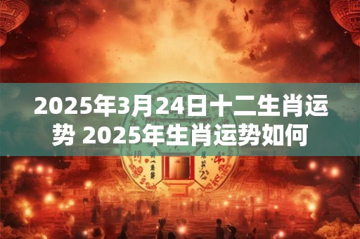 2025年3月24日十二生肖运势 2025年生肖运势如何
