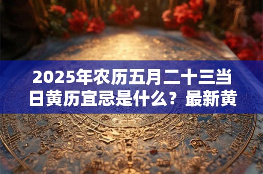 2025年农历五月二十三当日黄历宜忌是什么？最新黄历查询