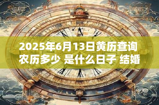 2026年6月13日黄历查询 农历多少 是什么日子 结婚吉时