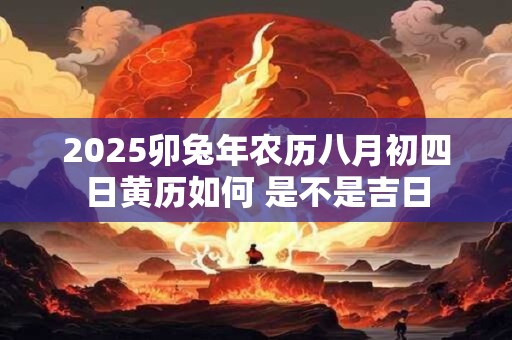 2026卯兔年农历八月初四日黄历如何 是不是吉日