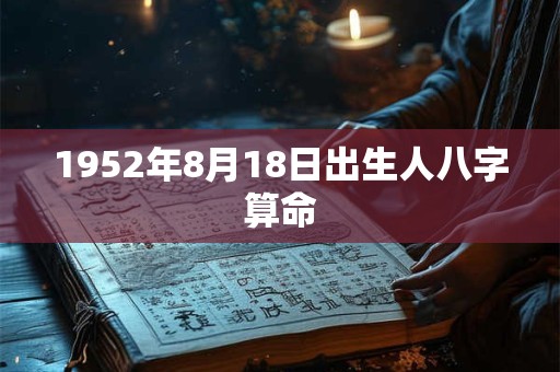 1952年8月18日出生人八字算命