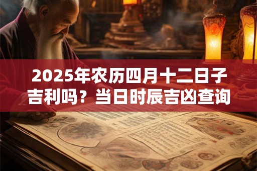 2025年农历四月十二日子吉利吗？当日时辰吉凶查询