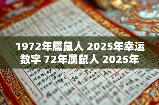 1972年属鼠人 2025年幸运数字 72年属鼠人 2025年注意事项