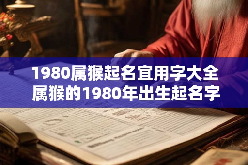1980属猴起名宜用字大全 属猴的1980年出生起名字
