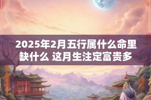 2025年2月五行属什么命里缺什么 这月生注定富贵多金