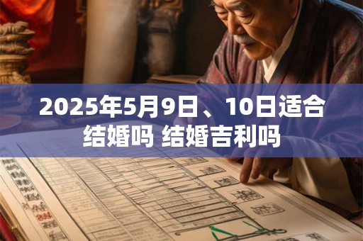 2025年5月9日、10日适合结婚吗 结婚吉利吗