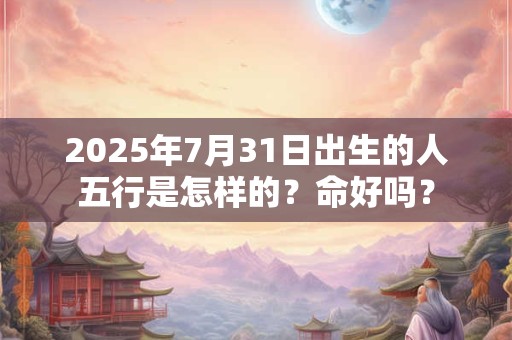 2025年7月31日出生的人五行是怎样的？命好吗？