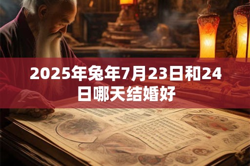 2025年兔年7月23日和24日哪天结婚好