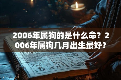 2006年属狗的是什么命？2006年属狗几月出生最好？