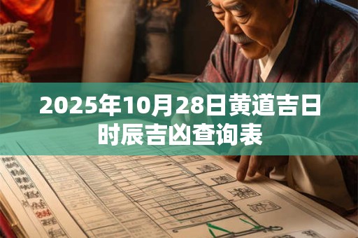 2025年10月28日黄道吉日时辰吉凶查询表