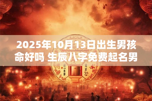 2025年10月13日出生男孩命好吗 生辰八字免费起名男孩