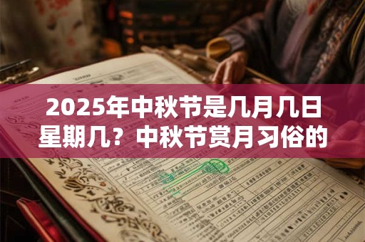 2025年中秋节是几月几日星期几？中秋节赏月习俗的由来