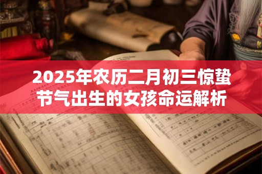 2026年农历二月初三惊蛰节气出生的女孩命运解析 2026年农历二月初三惊蛰节气出生的女孩命运解析