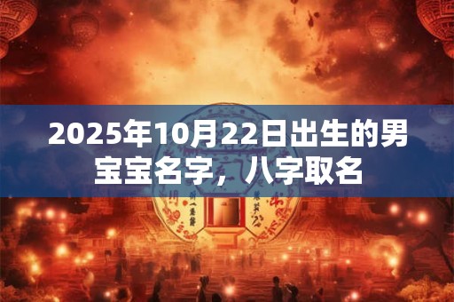 2025年10月22日出生的男宝宝名字，八字取名