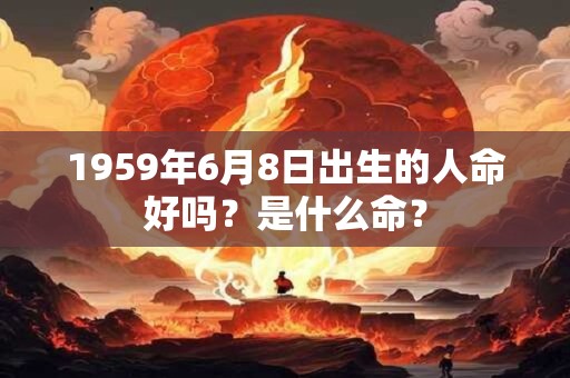 1959年6月8日出生的人命好吗？是什么命？