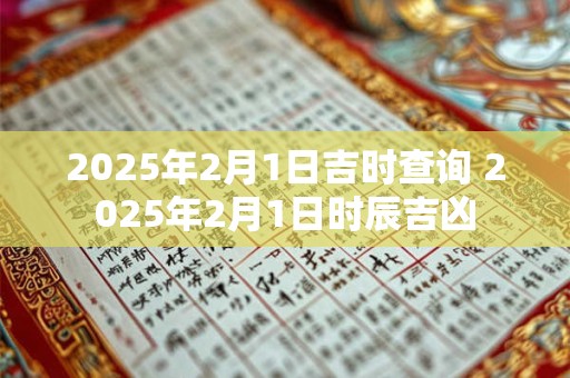 2025年2月1日吉时查询 2025年2月1日时辰吉凶