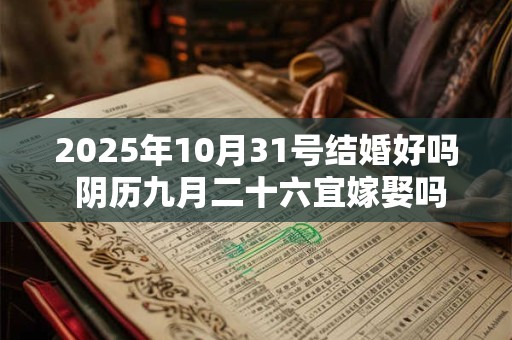 2025年10月31号结婚好吗 阴历九月二十六宜嫁娶吗