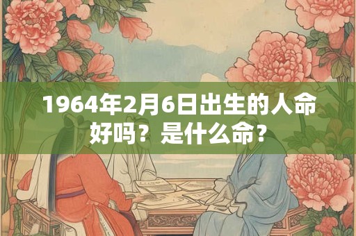 1964年2月6日出生的人命好吗？是什么命？