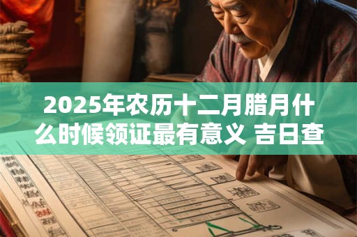 2025年农历十二月腊月什么时候领证最有意义 吉日查询有门道