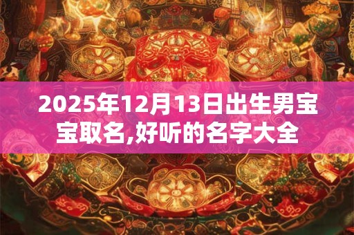 2025年12月13日出生男宝宝取名,好听的名字大全