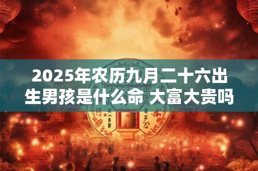 2025年农历九月二十六出生男孩是什么命 大富大贵吗