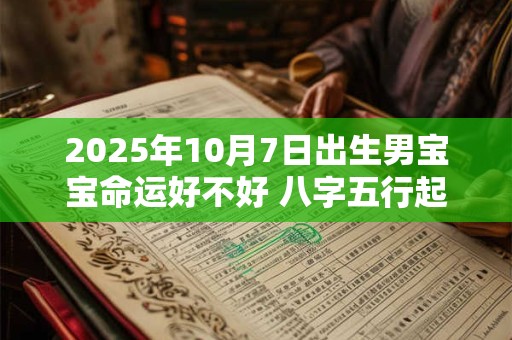 2026年10月7日出生男宝宝命运好不好 八字五行起名最全款