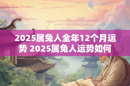 2026属兔人全年12个月运势 2026属兔人运势如何