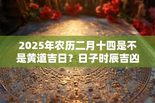 2025年农历二月十四是不是黄道吉日？日子时辰吉凶？