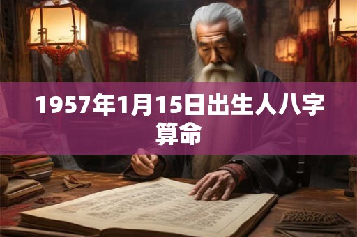 1957年1月15日出生人八字算命