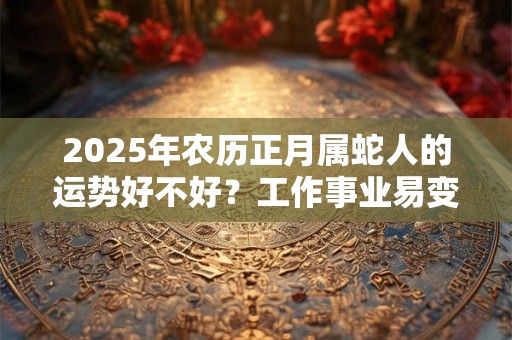 2025年农历正月属蛇人的运势好不好？工作事业易变动