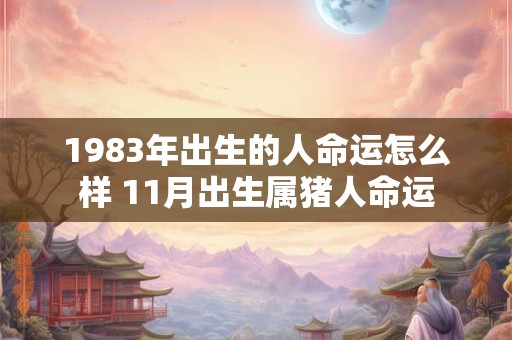 1983年出生的人命运怎么样 11月出生属猪人命运