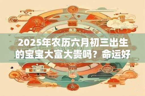 2025年农历六月初三出生的宝宝大富大贵吗？命运好不好？