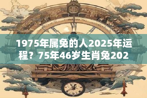 1975年属兔的人2025年运程？75年46岁生肖兔2025年运势