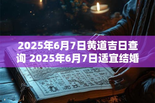 2025年6月7日黄道吉日查询 2025年6月7日适宜结婚黄道吉日吗